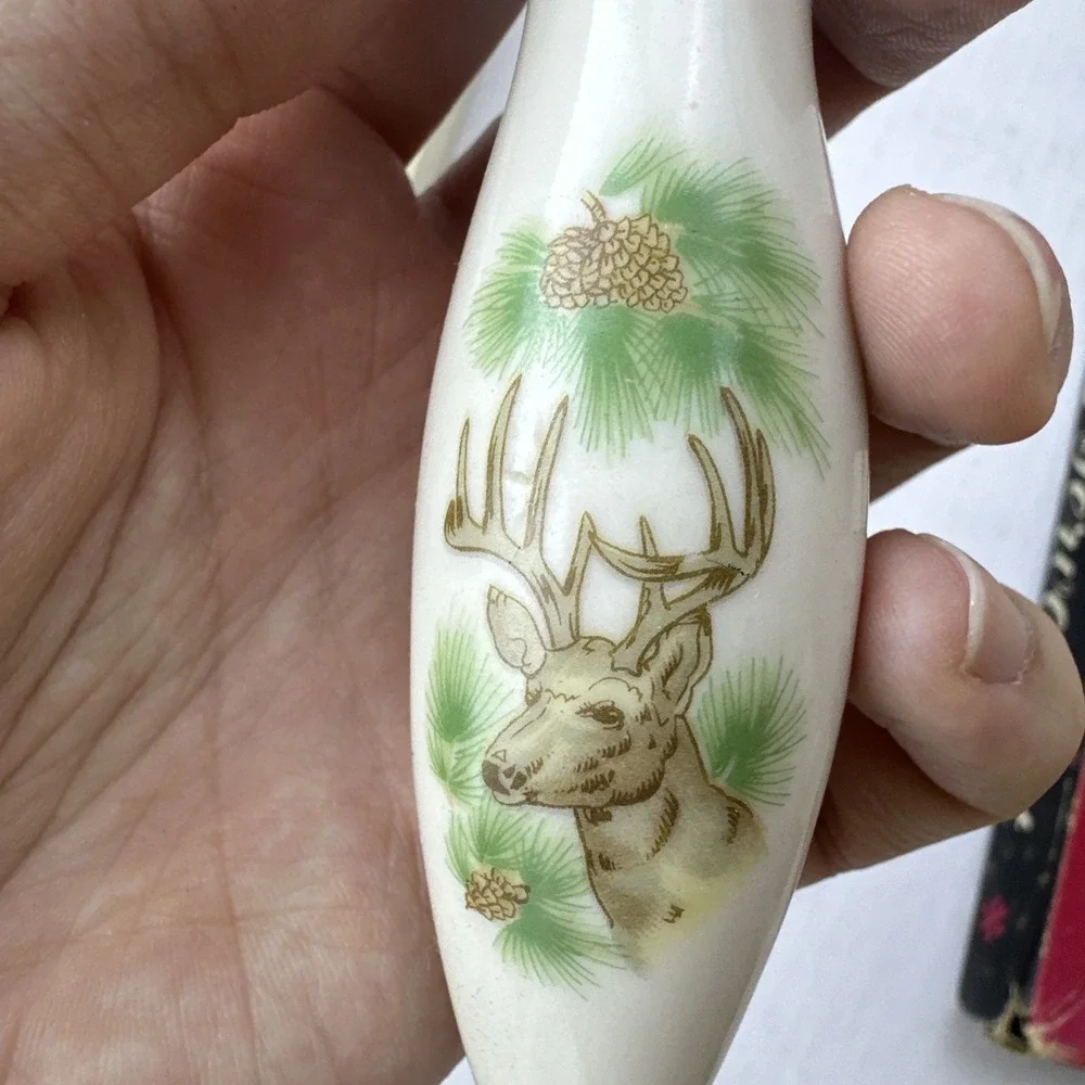 Deer Wood Spoon Fork Hostess Server Salt Pepper Shakers New Mexico Souvenir